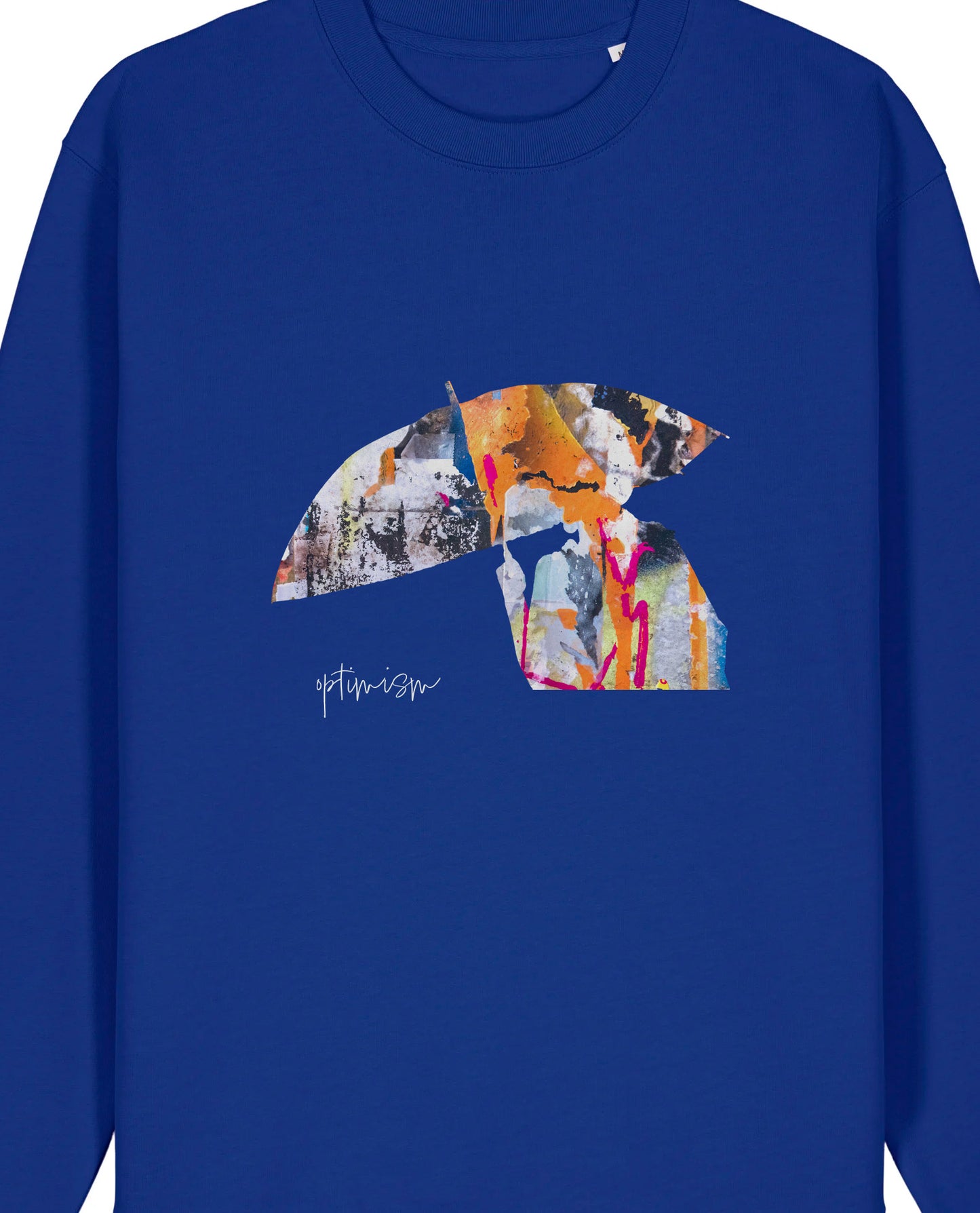 Umbrella Collage Organic Crew Neck Sweatshirt