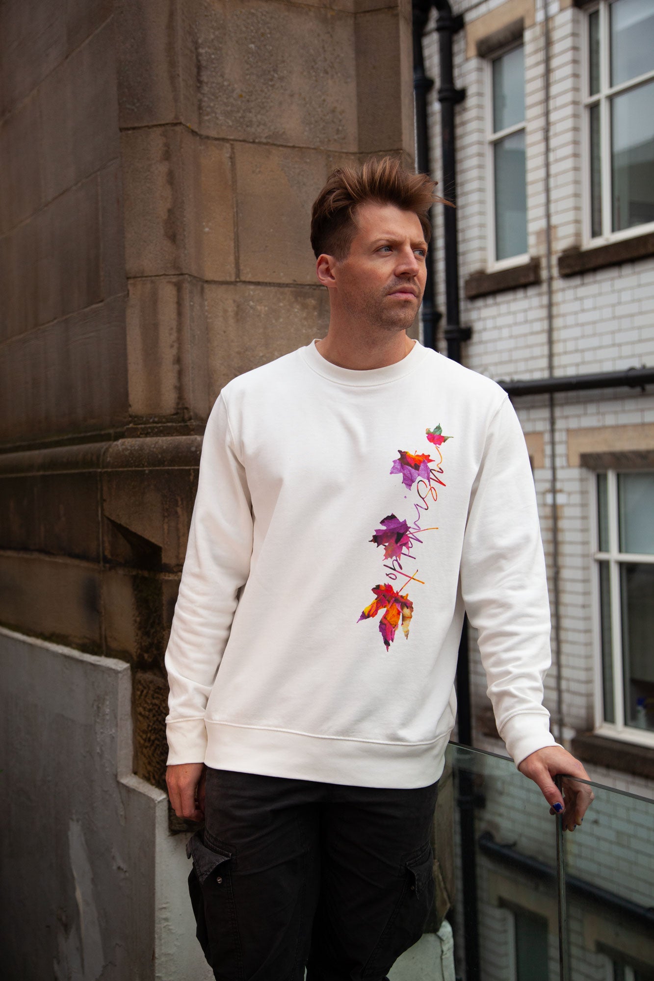 Falling Leaves Organic Crew Neck Sweatshirt