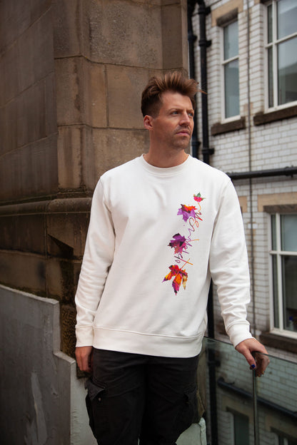 Falling Leaves Organic Crew Neck Sweatshirt