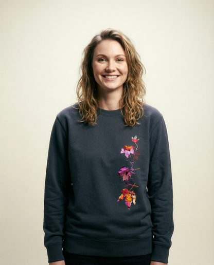 Falling Leaves Organic Crew Neck Sweatshirt