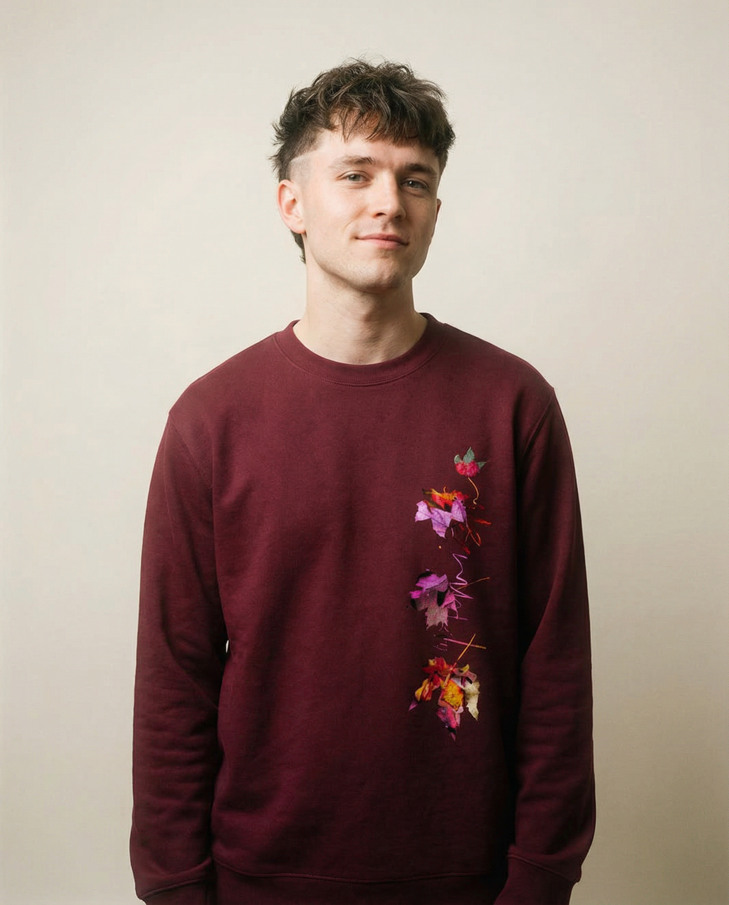 Falling Leaves Organic Crew Neck Sweatshirt