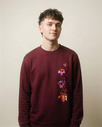 Falling Leaves Organic Crew Neck Sweatshirt