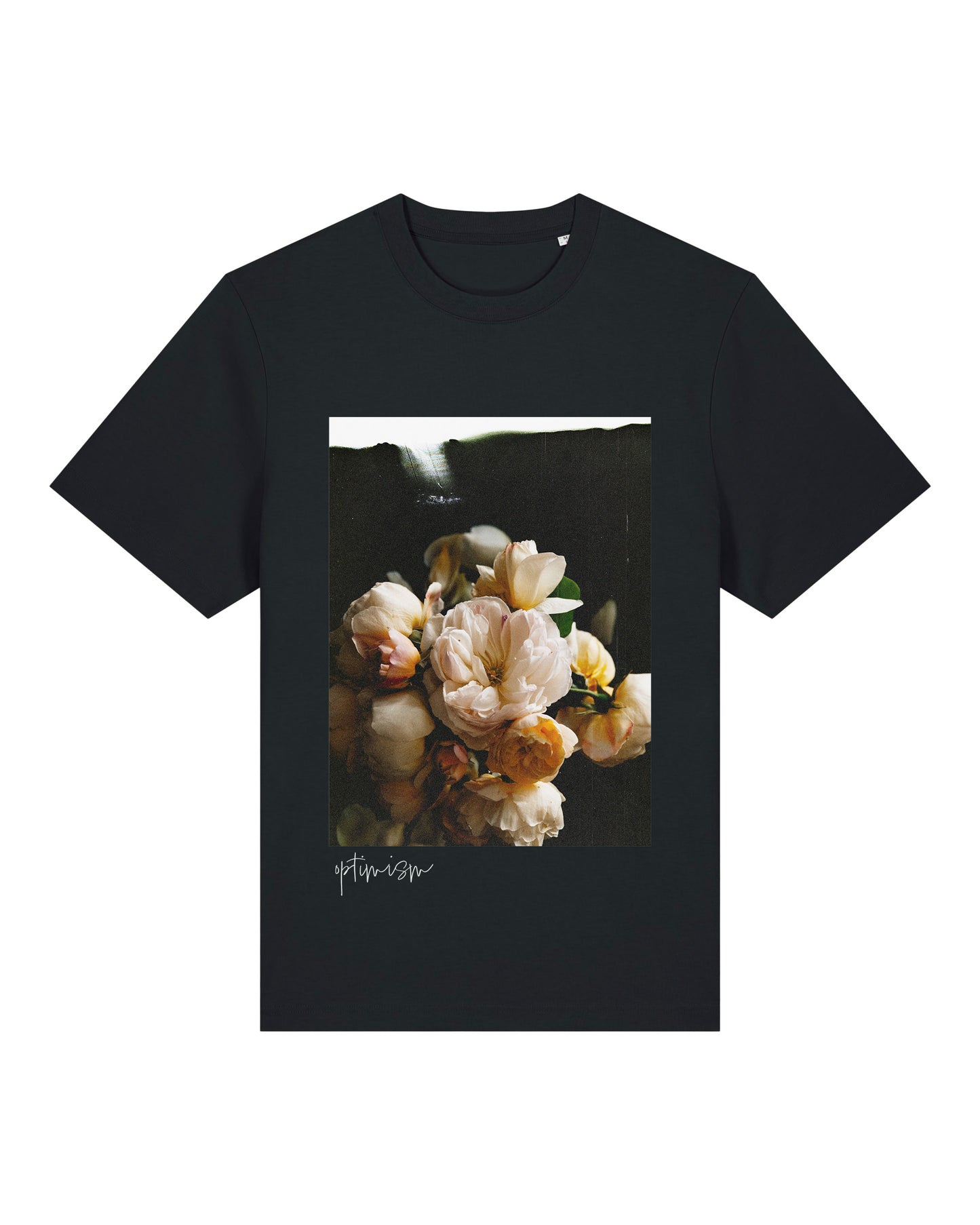 Flowers Black Heavyweight Unisex Tee