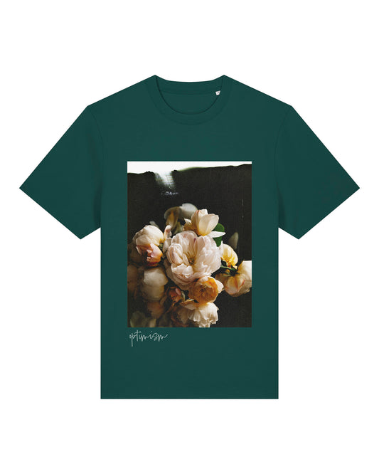 Flowers Glazed Green Heavyweight Unisex Tee