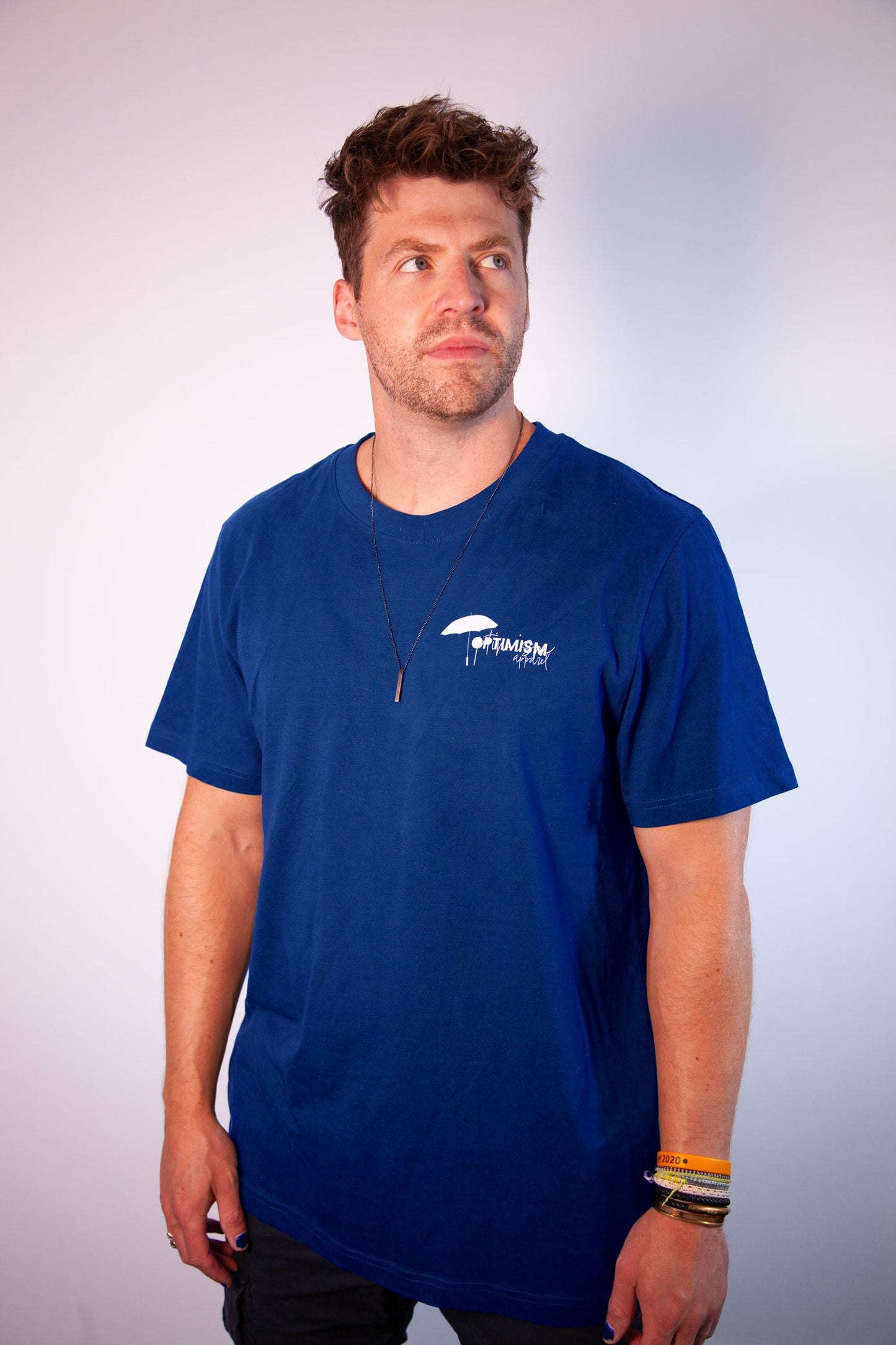 Logo Stack Blue Heavyweight Unisex Tee