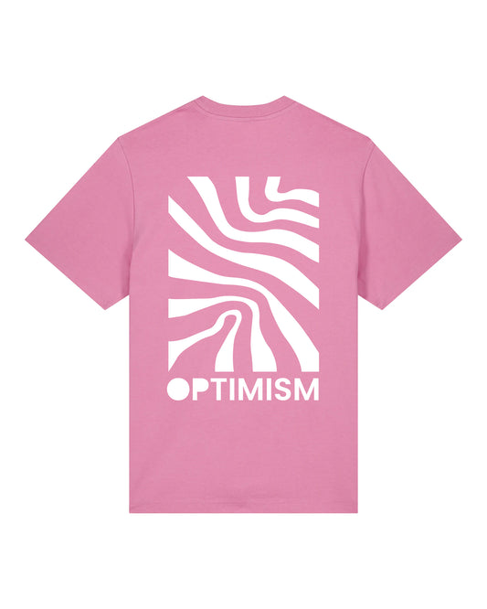 Monotone Waves Pink Heavyweight Unisex Tee